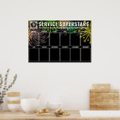 今月の花火写真表示従業員 ポスター (キッチン)