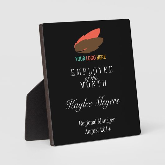 今月の賞のビジネスロゴ従業員 フォトプラーク (正面)