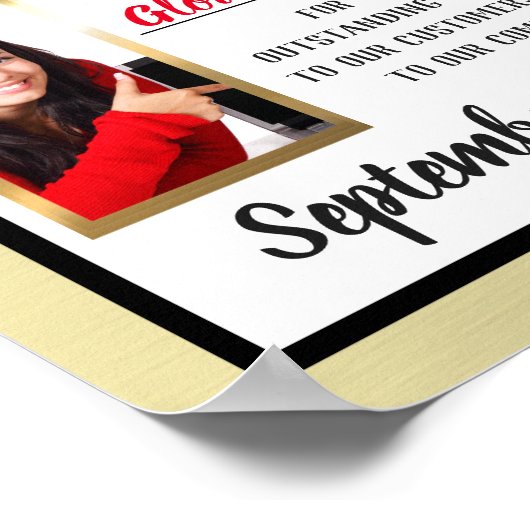 今月の賞ポスターの写真表示従業員 ポスター (角)