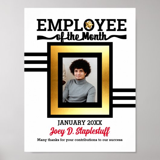 今月の金ゴールドスター写真社員 ポスター (正面)