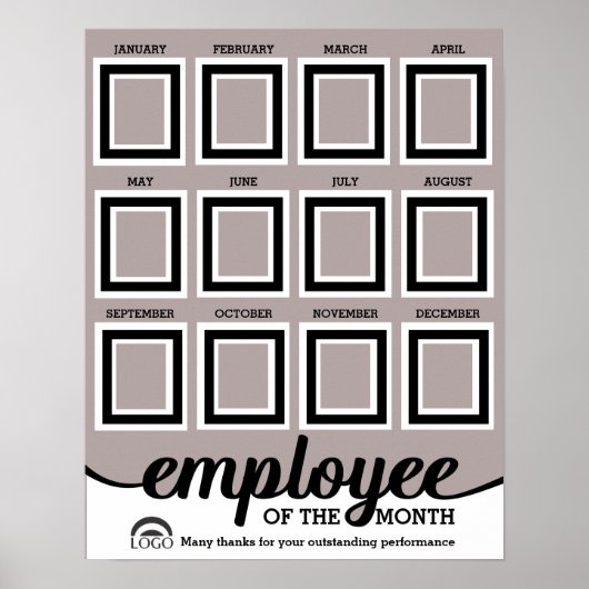 今月の2.5X3IN写真従業員の表示ポスター ポスター (正面)