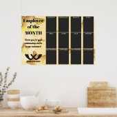 今月の5X7フォトディスプレイのスター社員 ポスター (キッチン)