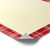 今月カスタムの写真のカラープレイド従業員 ポスター (角)