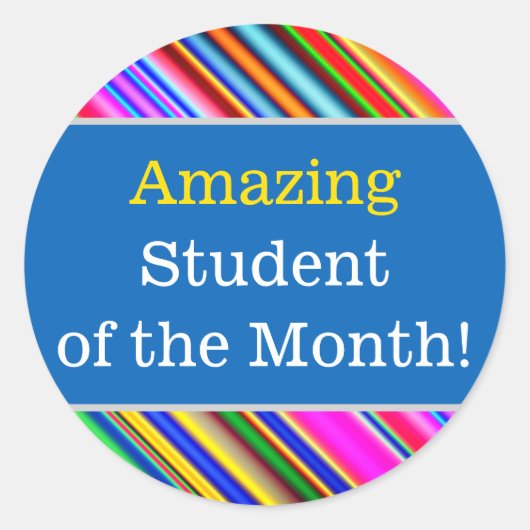 「今月カラフルの素晴らしい学生！」 シール (正面)
