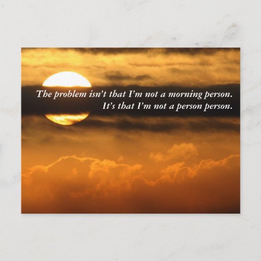 今朝あなたに会ったことで、どんなに気分が良くなったか！ ポストカード (正面)