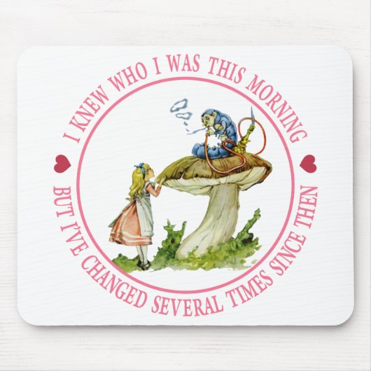 今朝は自分が誰だか分かってたけど変わっちゃった マウスパッド (正面)