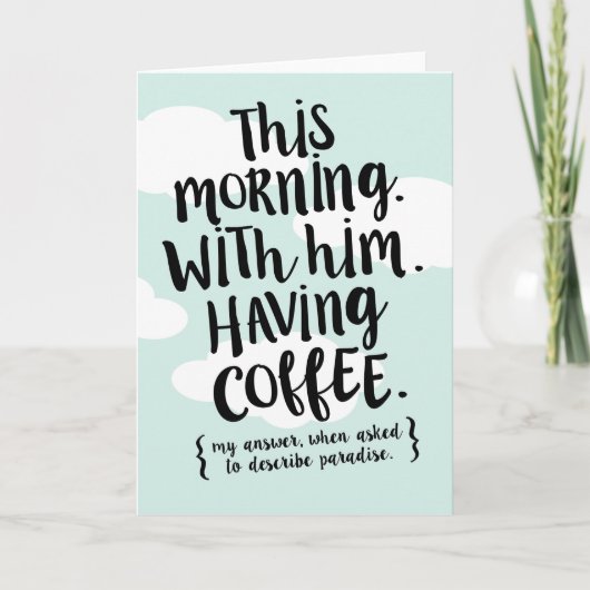 今朝一緒にパラダイスラブ引用文カード カード (正面)