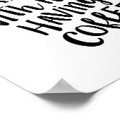 今朝、彼と一緒にコーヒー引用文プリント ポスター (角)