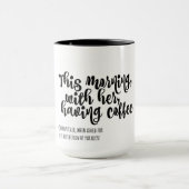 今朝、彼女と一緒に、コーヒーを飲みながら マグカップ (中央)
