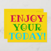 今楽しむ日のインスパイア言カラフル葉 ポストカード (正面/裏面)