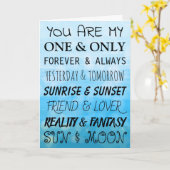 今気のあるそぶりをしたも永遠にあなたを愛している カード (黄色い花)