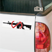 今禁止の突撃銃! バンパーステッカー (トラック上)