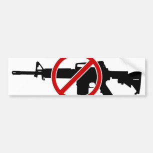 今禁止の突撃銃! バンパーステッカー