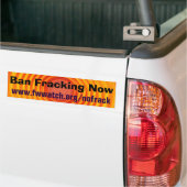 今禁止のFrackingのバンパーステッカー バンパーステッカー (トラック上)