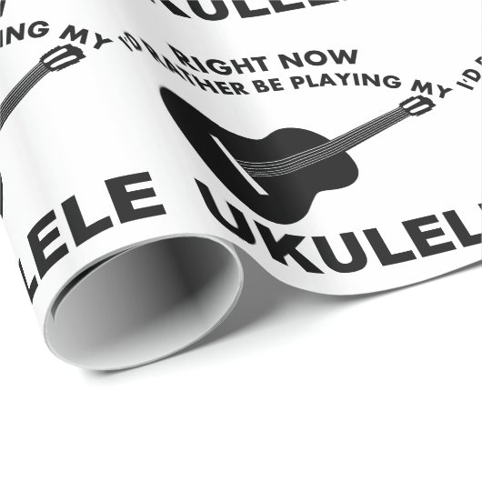 今私はむしろウクレレを遊んでいました ラッピングペーパー (ロールコーナー)