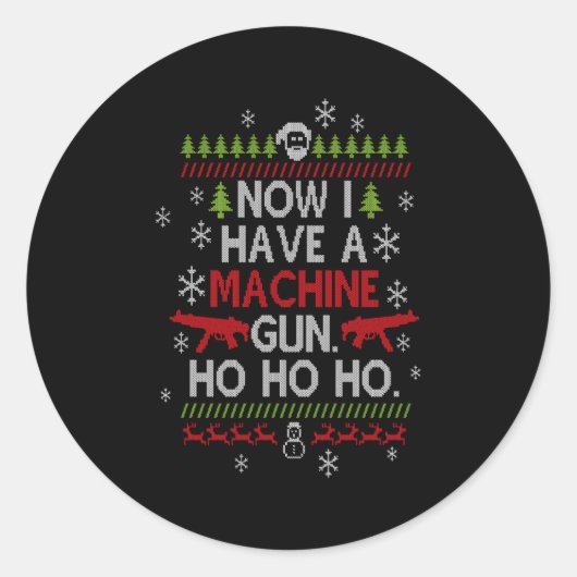 今私は機関銃ホホホホ映画を持っている ラウンドシール (正面)
