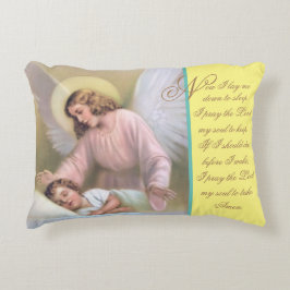今私は私を伏せ天使祈りの言葉装飾用クッション アクセントクッション