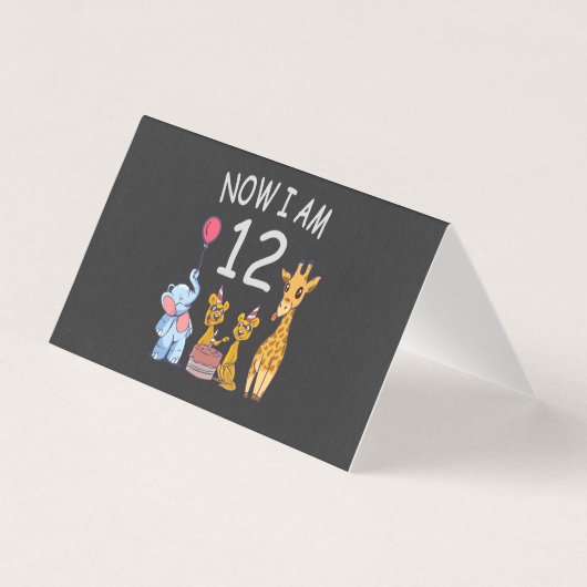 今私は12歳になりました 動物園での12歳の誕生日 (正面)