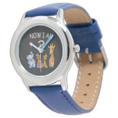 今私は2歳になりました 動物園で2歳の誕生日 赤ちゃん 腕時計 (アングル)