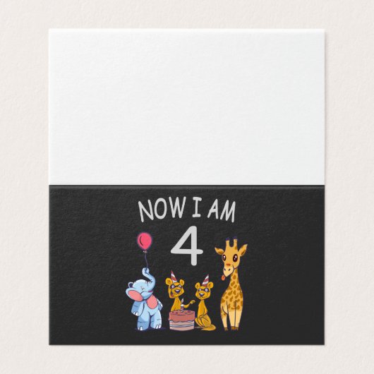 今私は4歳 ズーでの4歳の誕生日 (外部フラット)