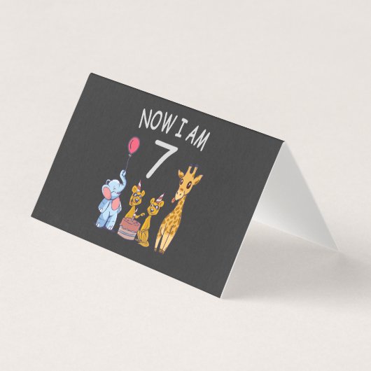 今私は7歳になりました 動物園での7歳の誕生日 (正面)