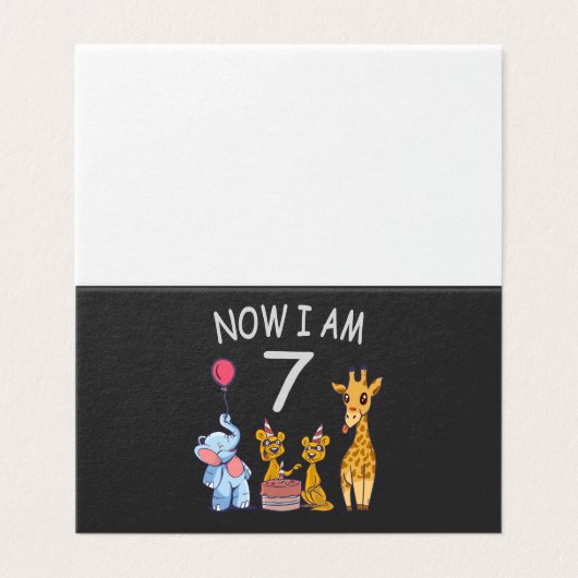 今私は7歳になりました 動物園での7歳の誕生日 (外部フラット)