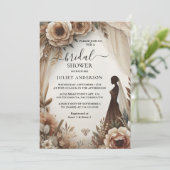 今秋ウッドペーパーリサイクル紙ブライダルシャワー 招待状 (スタンド正面)