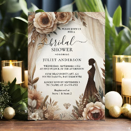 今秋ウッドペーパーリサイクル紙ブライダルシャワー 招待状