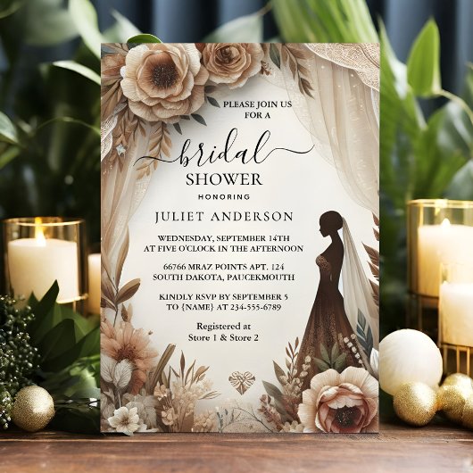 今秋ウッドペーパーリサイクル紙ブライダルシャワー 招待状