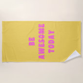 今素晴らし日の感動的高揚ことわざ ビーチタオル (正面)