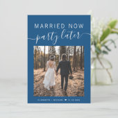 今結婚した後のパーティーフォトブルー結婚ズ (スタンド正面)