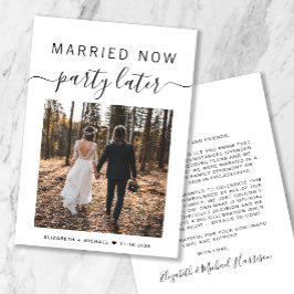 今結婚した後のパーティー写真の結婚発表