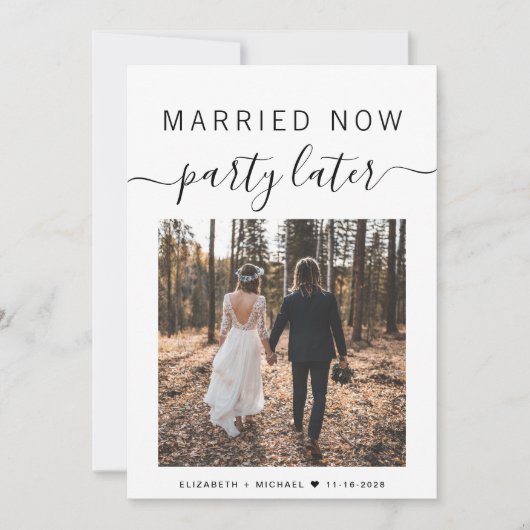 今結婚した後のパーティー写真の結婚発表 (正面)