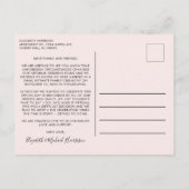 今結婚した後のパーティーPhoto Pink結婚's 案内ポストカード (裏面)