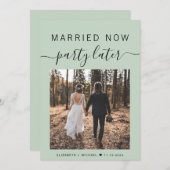 今結婚した後のパーティーSage Greenの結婚写真 (正面/裏面)