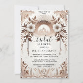 今結婚伝統的の誓の更新ブライダルシャワー 招待状 (正面)