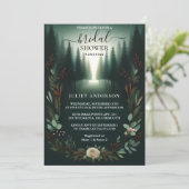 今自然ガーデンプラントダークグリーンブライダルシャワー 招待状 (スタンド正面)