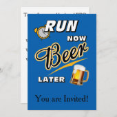 今走ろう、後でビール 招待状 (正面/裏面)