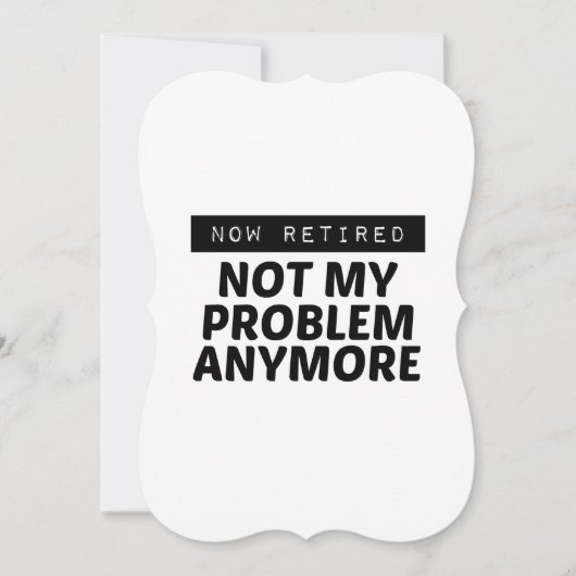 今退職したは 案内状 (正面)