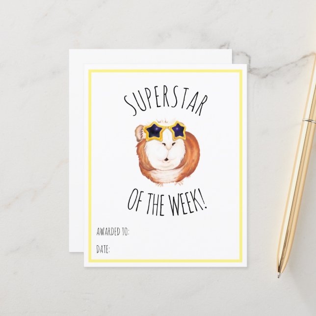 今週のスーパースター - 賞状 (正面/裏面インサイチュ)