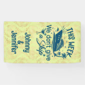 今週は船のカップル与えズ・クルーズ・ドアではない 横断幕 (横)