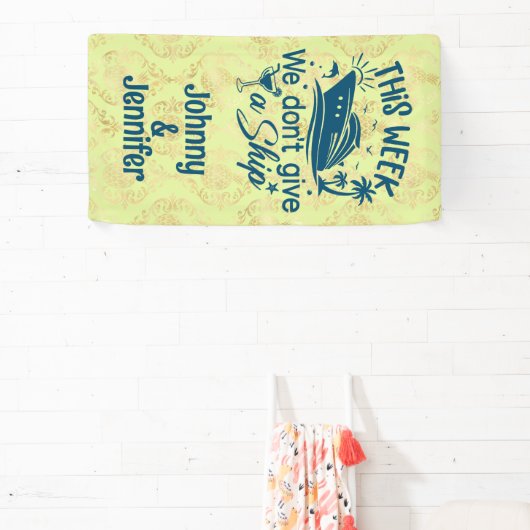 今週は船のカップル与えズ・クルーズ・ドアではない 横断幕 (インサイチュ)