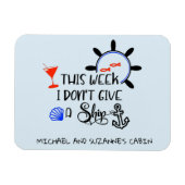 今週は船のドアのク与えルーズキャビンを持たない マグネット (横)