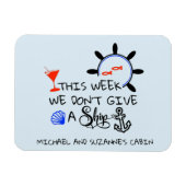 今週は船のドア与えのクルーズキャビンを持たない マグネット (横)