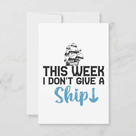 今週は船与え行きがおもしろいない サンキューカード (正面)