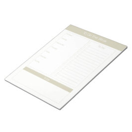 今週を行うには – 毎週のプランナー- Taupe ノートパッド