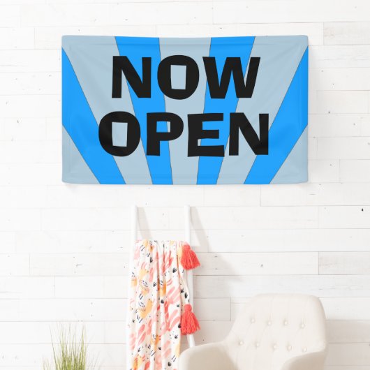 今開いた暗藍色の旗の印 横断幕 (インサイチュ)