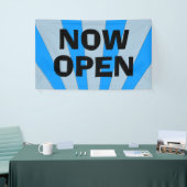 今開いた暗藍色の旗の印 横断幕 (トレードショー)