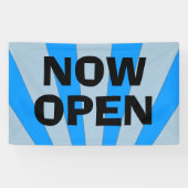 今開いた暗藍色の旗の印 横断幕 (横)