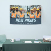 今雇用と福利厚生バナー – カスタム 横断幕 (トレードショー)